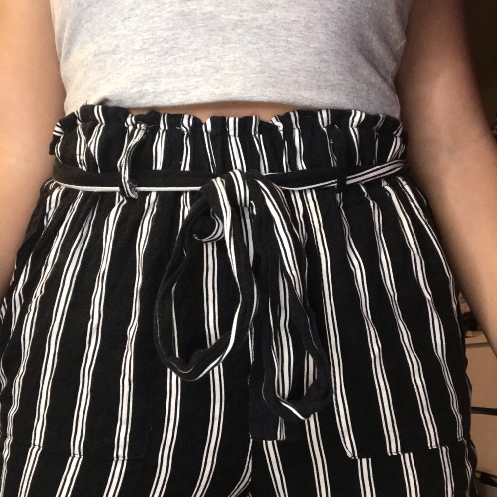 Black and white palazzo pants